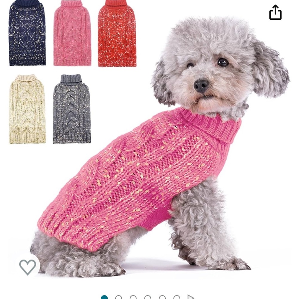 Pink Kyeese Small Dog Sweater, NWT
